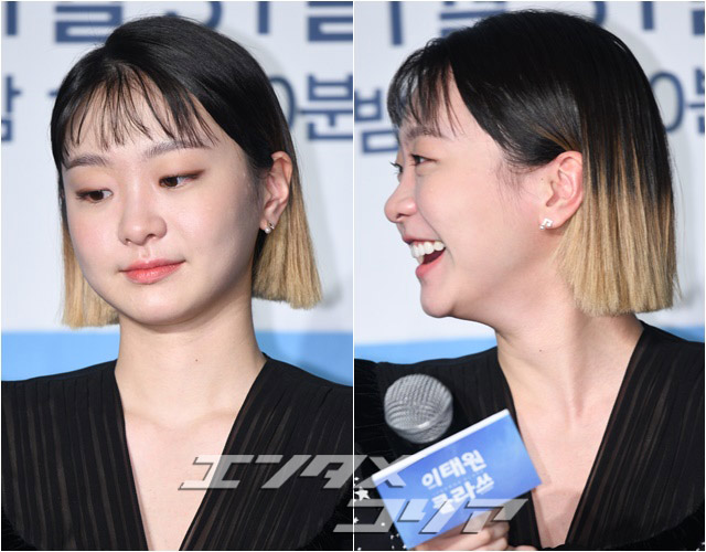 Actress Kim Da-mi Gets in Character with Two-Tone Hair, Black Mini Dress