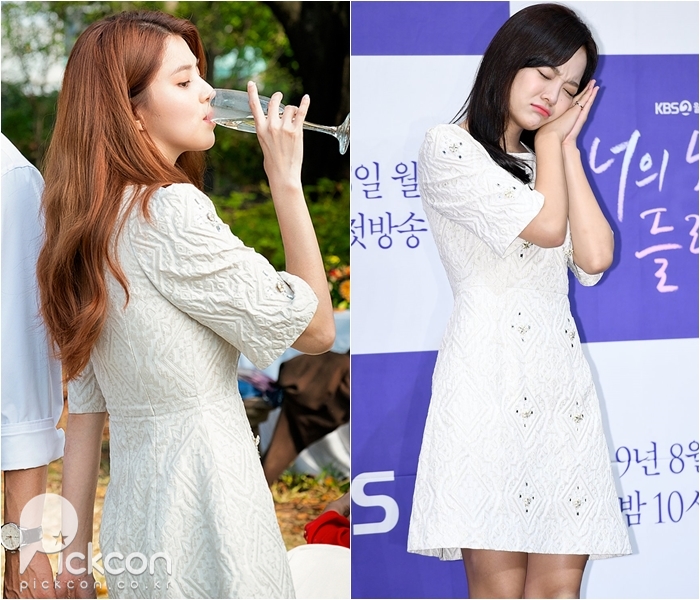 Actress Han So-hee, Singer Kim Se-jeong Stand out in White Dress