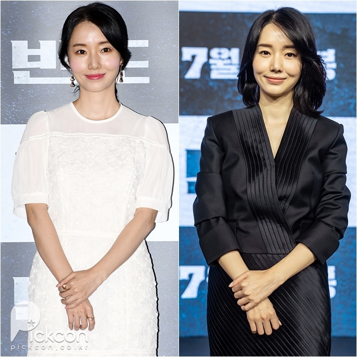Lee Jung-hyun Goes for Contrasting Looks at Press Events for Her Latest Zombie Flick