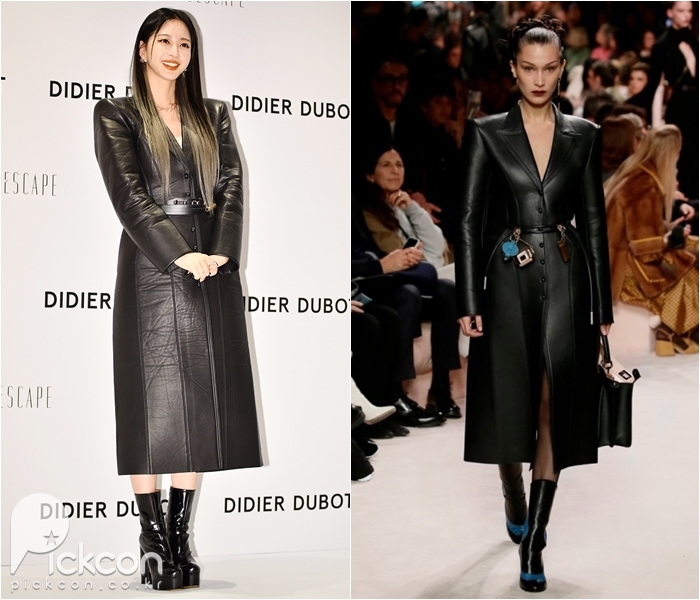 Actress Han Ye-seul Looks Wild in Black Leather Coat