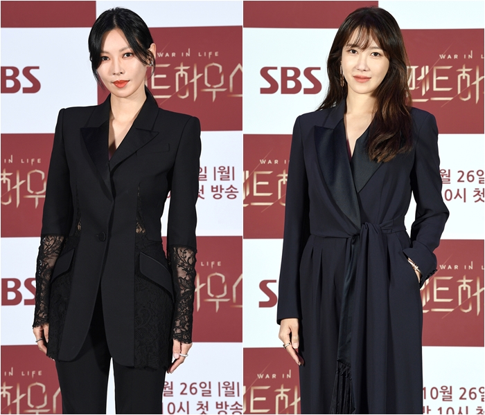 Kim So-yeon, Lee Ji-ah Opt for Mannish Touch in All-Black Outfits