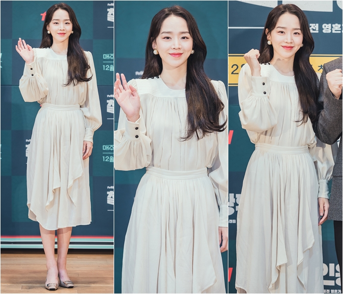 Shin Hye-sun Dons White Chiffon Dress for Graceful Look
