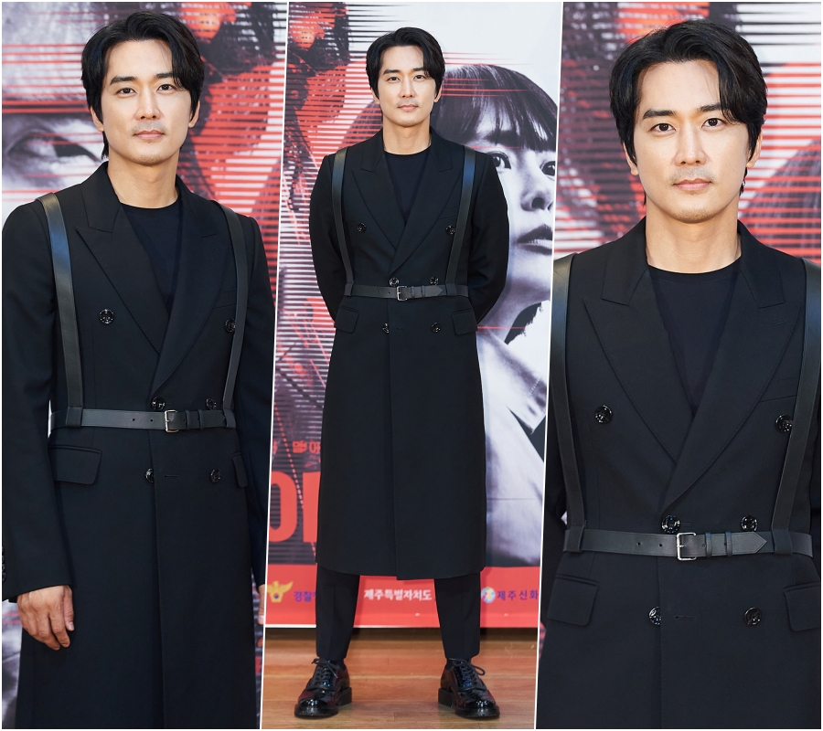 Song Seung-heon, Lee Ha-na Look Harmonious in Black Outfits