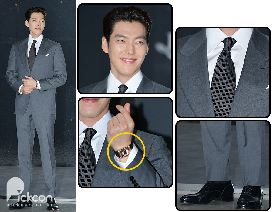 Model-Turned-Actor Kim Woo-bin Looks Even More Handsome in Neat Gray Suit